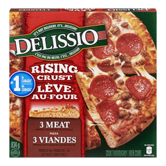 Delissio Rising Crust Frozen Pizza, 3 Meat