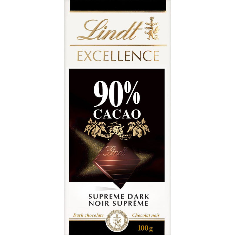 Lindt Dark Chocolate, 90% Cocao, 100g