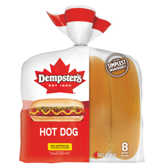Hot Dog Buns, Dempster's, 8 Pk