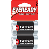 Discontinued - Eveready Super Heavy Duty D Batteries 2pk