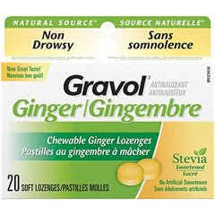 Gravol, Chewable Lozenges, Ginger, 20 Pack