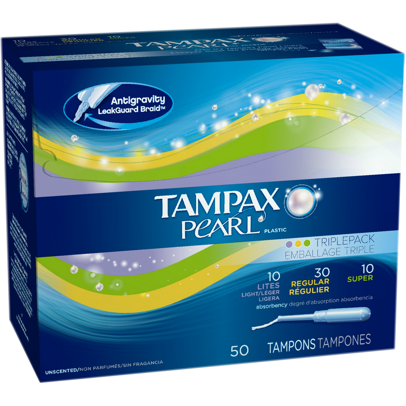 Discontinued - Tampax Pearl Triplepack (30 Reg/10 Sup/10 Lite)