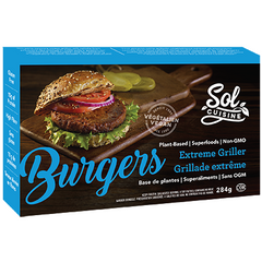 Sol Vegan Hamburgers, Extreme Griller, 4 Pack