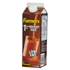 REDUCED - Best Before Aug 4: Farmers Chocolate Milk, 1%, 1L