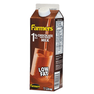 Farmers Chocolate Milk, 1%, 1L