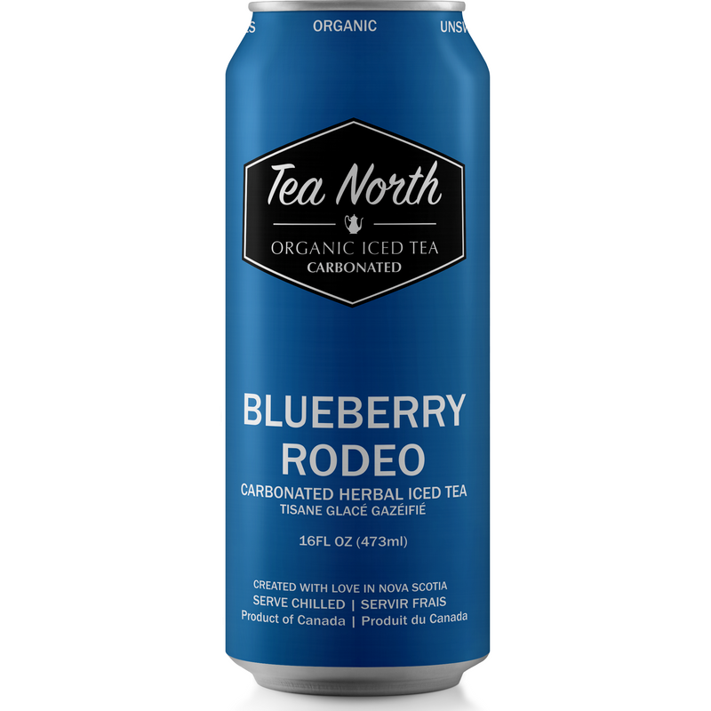 MADE IN NS: Tea North Carbonated Organic Iced Tea, Blueberry Rodeo Herbal Tea, 341ml
