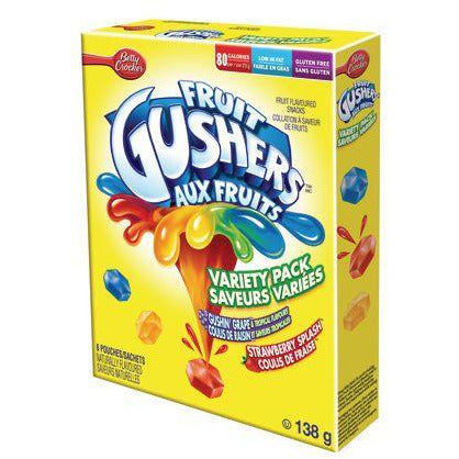 Fruit Gushers, Variety Pack (Gushin' Grape & Strawberry Splash), 6pk
