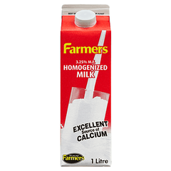 Farmers Milk, Homogenized (3.25%), 1L