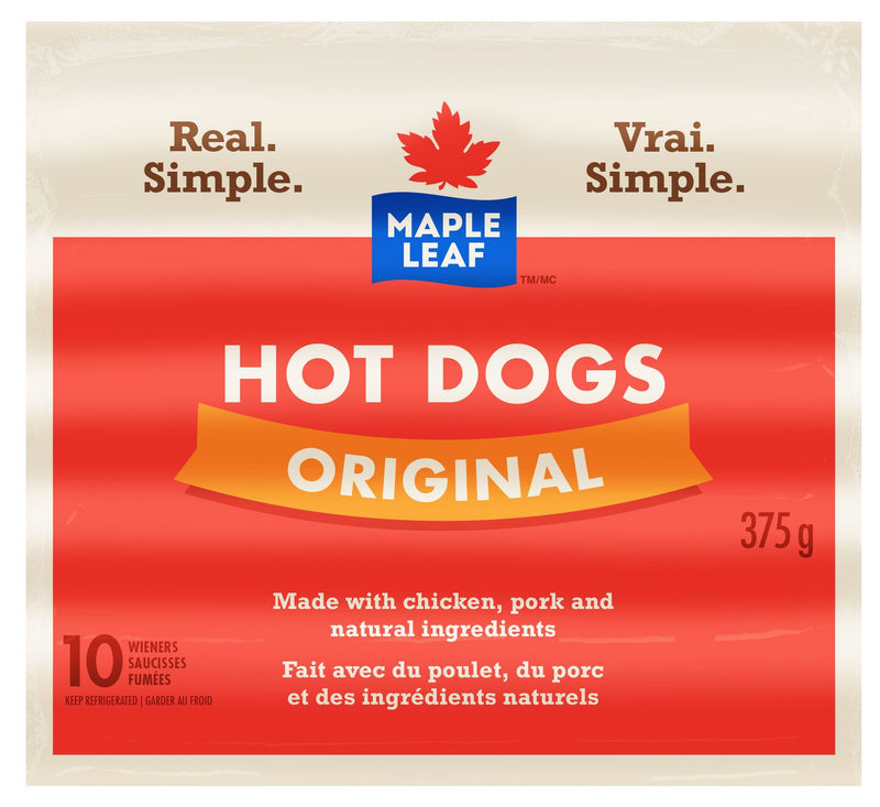 Hot Dogs, Maple Leaf, 375g