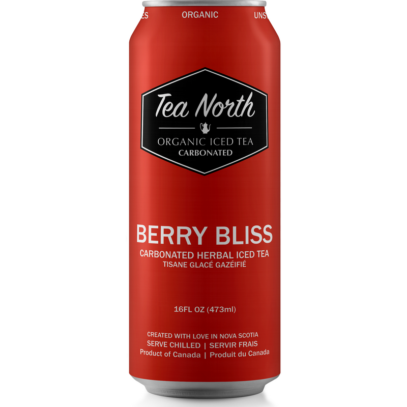 MADE IN NS: Tea North Carbonated Organic Iced Tea, Berry Bliss Herbal Tea, 341ml