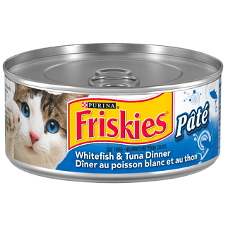 Purina Friskies Pate Cat Food, White Fish and Tuna Dinner