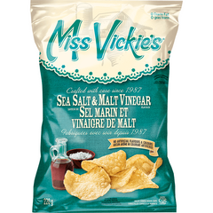 Miss Vickie's Sea Salt & Malt Vinegar Kettle Chips, 220g