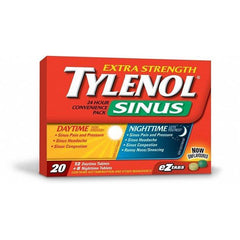 Tylenol, Sinus Extra Strength, Daytime & Nighttime EZ Tabs, 20 Pack