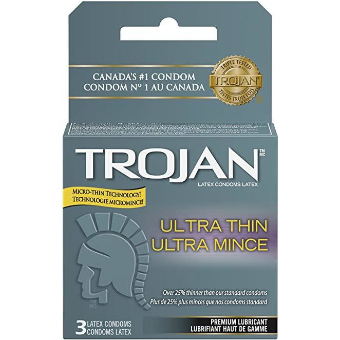 Trojan Ultra Thin Lubricated Condoms (3 Pk)