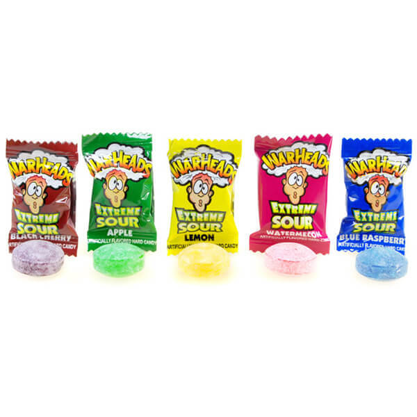 Warheads, Extreme Sour Hard Candy, Blue Raspberry, 1 piece