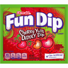 Lik-m-aid Fun Dip, Cherry Yum Diddly Dip, 12.1g