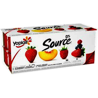 Yoplait Source Yogurt, 16 Pack (4x Strawberry, 4x Raspberry, 4x Peach, 4x Fieldberry)